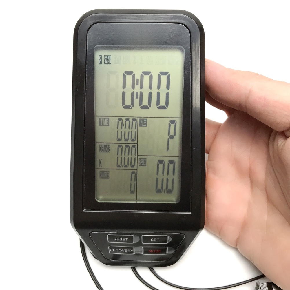Sports Equipment Companies - Black Exercise Bike Computer Display Screen