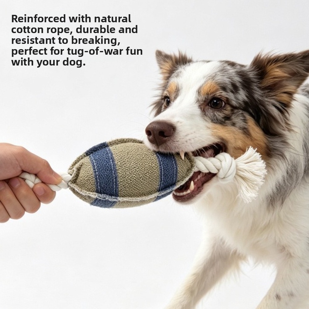 Rugby Training Ball - Bite Resistant Dog Chew Rugby Shaped
