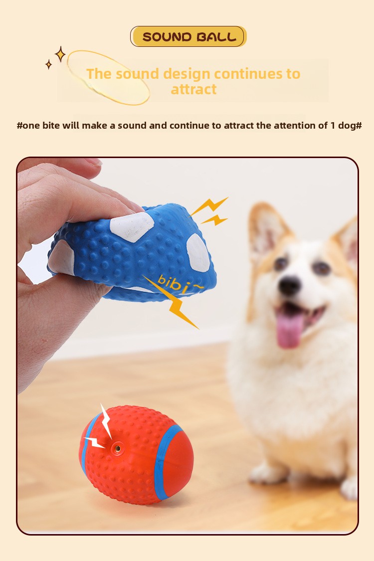 ZHAYA Pet Squeaky Interactive  - Rugby Training Ball 评论和价格
