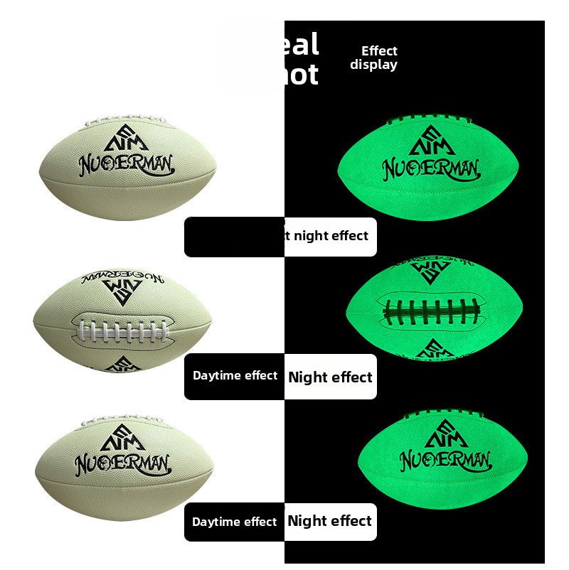 PU Night Light Rugby American  - Rugby Training Ball 评论和价格